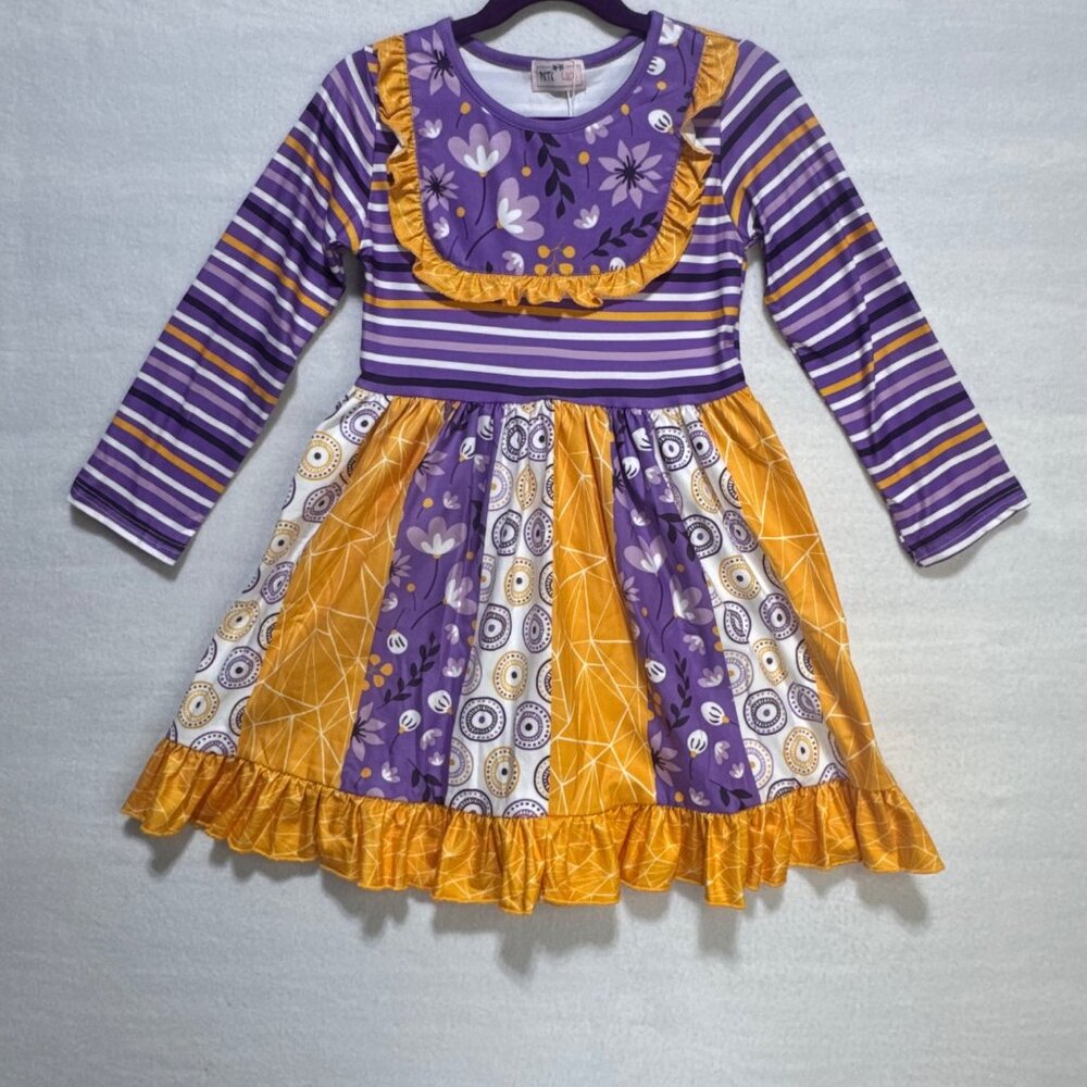 Girls Dress Size 5 Long Sleeves Pete&Lucy New with Tags